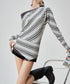 Diagonal Stripe OffShoulder Top
